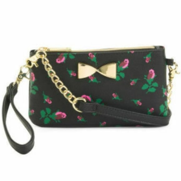 Betsey Johnson Handbags - Betsey Johnson ROSEBUD CROSSBODY WRISTLET